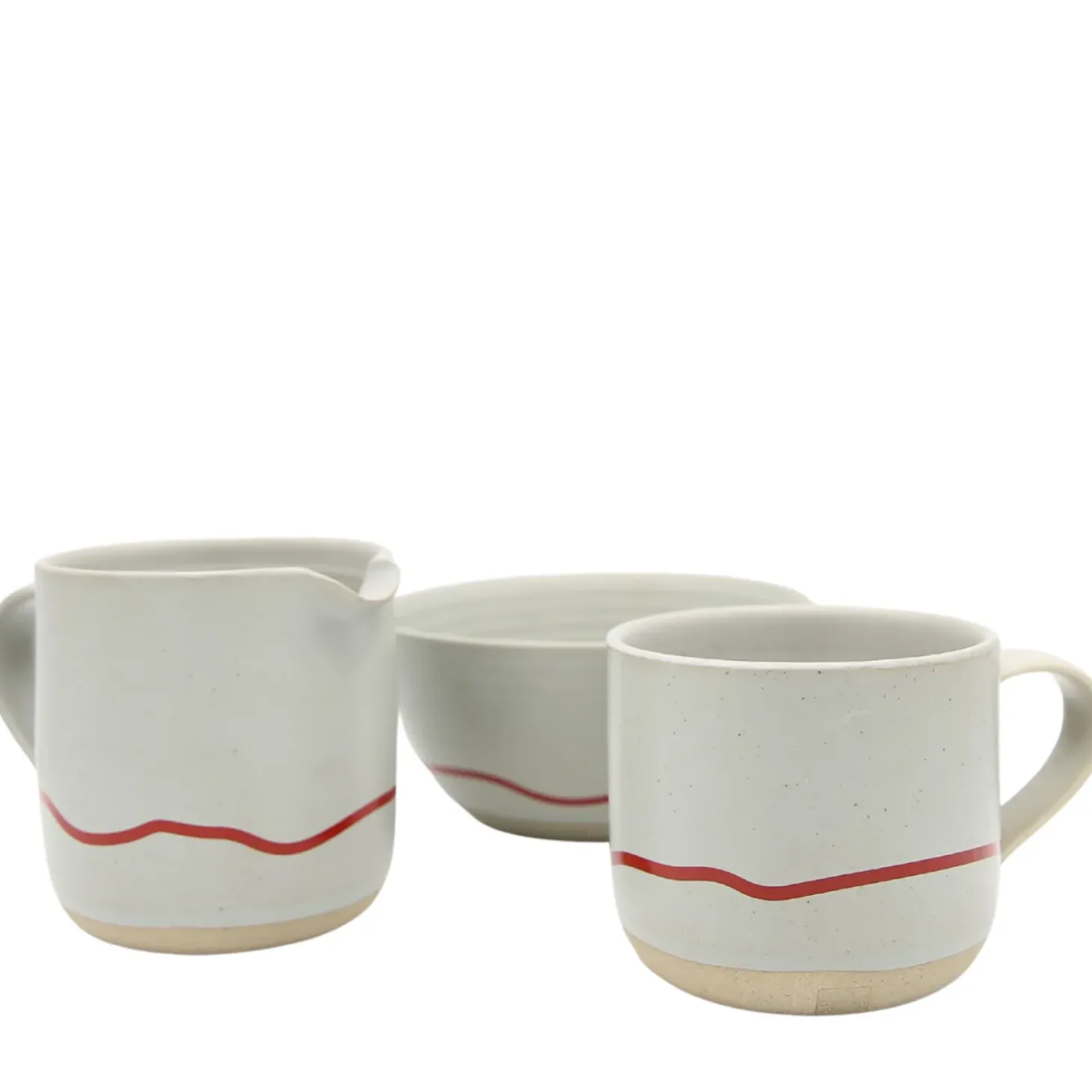 Keith Brymer Jones - Stoneware Bowl - Pebble & Red - 600ml
