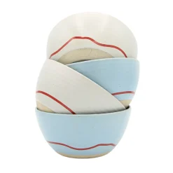 Keith Brymer Jones - Stoneware Bowl - Clear Sky & Red - 600ml
