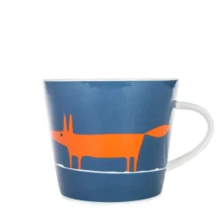 Scion Living - Animal Mug - Mr Fox - Denim & Orange - 350ml
