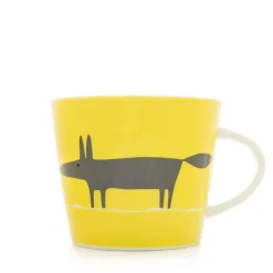Scion Living - Animal Mug - Mr Fox - Yellow & Charcoal - 350ml