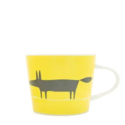 Scion Living - Animal Mug - Mr Fox - Yellow & Charcoal - 250ml