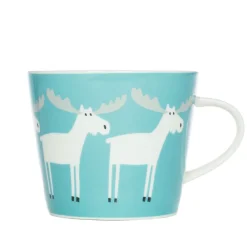 Scion Living - Animal Mug - Marty Moose - Aqua & Frost - 350ml