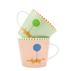 Scion Living - Animal Mug - Mr Fox Balloon - Pink - 350ml