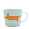 Scion Living - Animal Mug - Mr Fox - Duckegg & Orange - 525ml
