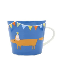 Scion Living - Animal Mug - Mr Fox Party Hat - Denim - 350ml