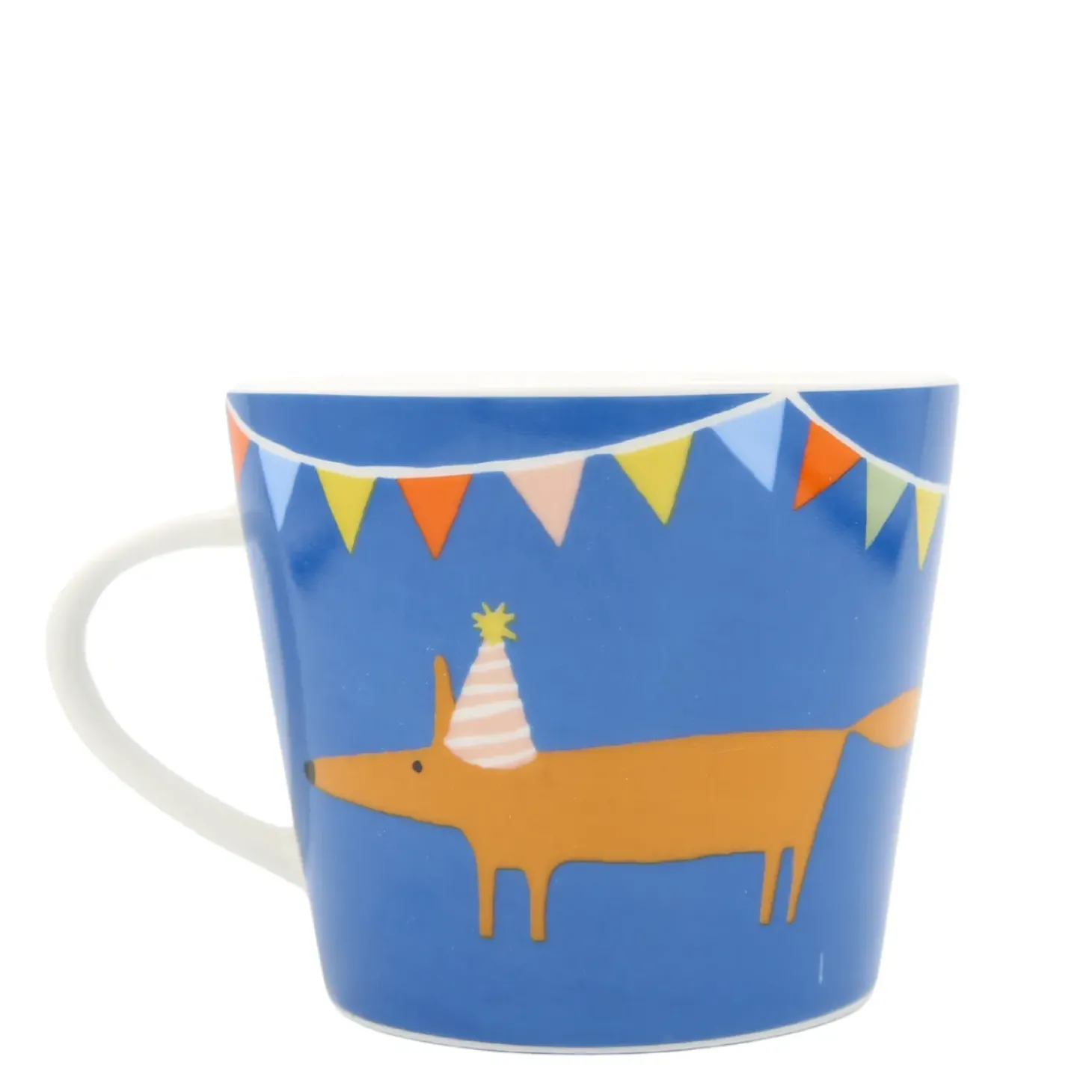 Scion Living - Animal Mug - Mr Fox Party Hat - Denim - 350ml