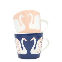 Scion Living - Animal Mug - Swim Swam Swan - Denim - 350ml