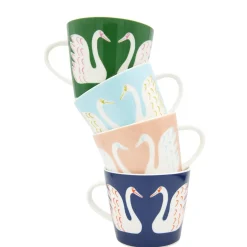Scion Living - Animal Mug - Swim Swam Swan - Mint Leaf - 350ml