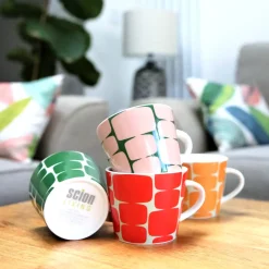 Scion Living - Ceramic Mug - Lohko - Poppy & Sage - 350ml